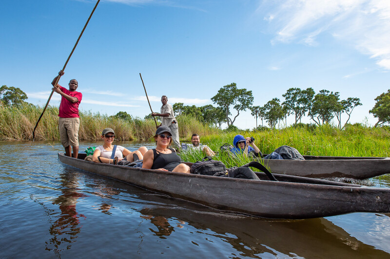 Mokoro Ausflug im Okavango in Botswana